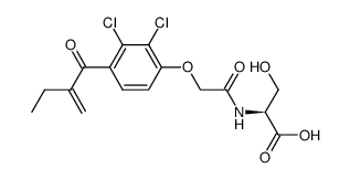 N-{[2,3-dichloro-4-(2-methylenebutyryl)phenoxy]-acetyl}-S(+)-serine结构式