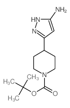 TERT-BUTYL 4-(5-AMINO-1H-PYRAZOL-3-YL)PIPERIDINE-1-CARBOXYLATE structure