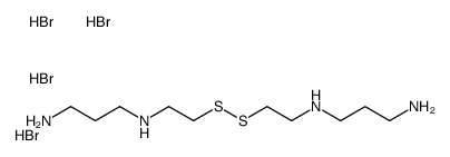 Bis[2-(3-aminopropylamino)ethyl]disulfide Tetrahydrobromide Structure