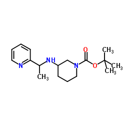 3-(1-Pyridin-2-yl-ethylamino)-piperidine-1-carboxylic acid tert-butyl ester structure