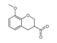 8-methoxy-3,4-dihydro-3-nitro-2H-1-benzopyran Structure