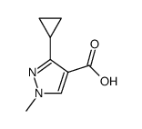 3-cyclopropyl-1-methyl-1H-pyrazole-4-carboxylic acid structure