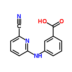 3-[(6-Cyano-2-pyridinyl)amino]benzoic acid Structure