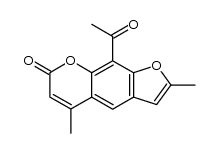 8-acetyl-4,5'-dimethylpsoralen Structure