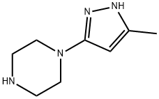 1-(3-methyl-1H-pyrazol-5-yl)piperazine Structure