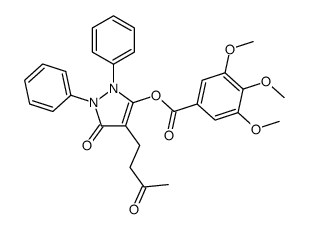 [5-oxo-4-(3-oxobutyl)-1,2-diphenylpyrazol-3-yl] 3,4,5-trimethoxybenzoate结构式