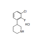 3-(3-Chloro-2-fluorophenyl)piperidine Hydrochloride Structure