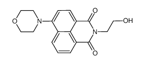 2-(2-hydroxyethyl)-6-morpholino-1H-benzo[de]isoquinoline-1,3(2H)-dione结构式