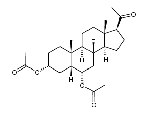 3α,6α-diacetoxy-5β-pregnanone-(20)结构式