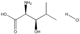 (2S,3R)-2-amino-3-hydroxy-4-methylpentanoic acid.HCl Structure