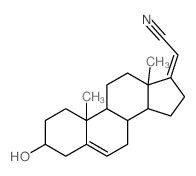 (2E)-2-(3-hydroxy-10,13-dimethyl-1,2,3,4,7,8,9,11,12,14,15,16-dodecahydrocyclopenta[a]phenanthren-17-ylidene)acetonitrile结构式