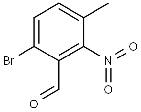 6-bromo-3-methyl-2-nitrobenzaldehyde Structure