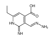 2-amino-6-ethyl-3-methanehydrazonoylpyridine-4-carboxylic acid Structure