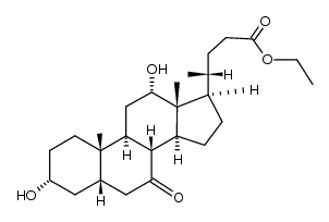 ETHYL 3,12-DIHYDROXY-7-KETOCHOLANATE Structure