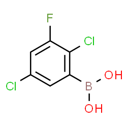 2,5-Dichloro-3-fluorophenylboronic acid结构式