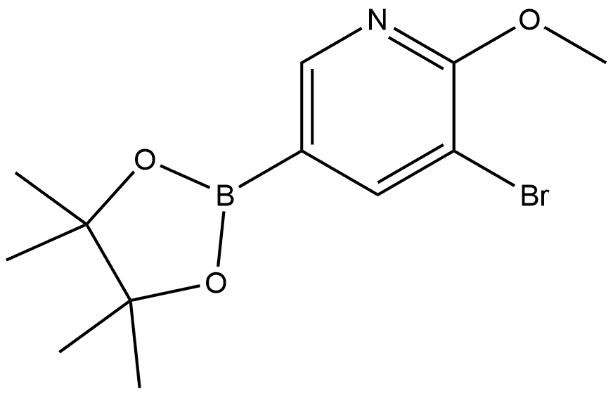 5-Bromo-6-methoxypyridine-3-boronic acid pinacol ester Structure