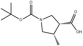 1,3-Pyrrolidinedicarboxylic acid, 4-methyl-, 1-(1,1-dimethylethyl) ester, (3R,4S)-图片