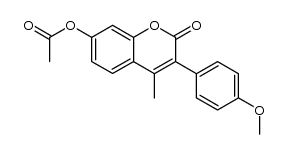 7-acetoxy-3-(4-methoxy-phenyl)-4-methyl-coumarin Structure