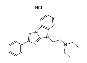 Diethyl-[2-(2-phenyl-benzo[d]imidazo[1,2-a]imidazol-9-yl)-ethyl]-amine; hydrochloride Structure