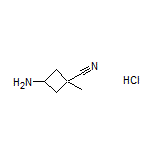 3-Amino-1-methylcyclobutanecarbonitrile Hydrochloride Structure