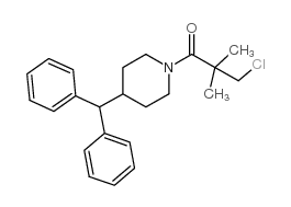 1-(4-二苯甲基哌啶)-3-氯-2,2-二甲基-1-丙酮结构式