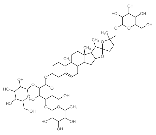 b-D-Glucopyranoside, (3b,22a,25S)-22,25-epoxy-26-(b-D-glucopyranosyloxy)furost-5-en-3-yl O-6-deoxy-a-L-mannopyranosyl-(1®4)-O-[b-D-glucopyranosyl-(1®2)]-图片