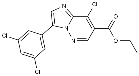 Imidazo[1,2-b]pyridazine-7-carboxylic acid, 8-chloro-3-(3,5-dichlorophenyl)-, ethyl ester Structure