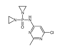 N-[bis(aziridin-1-yl)phosphoryl]-6-chloro-2-methylpyrimidin-4-amine Structure