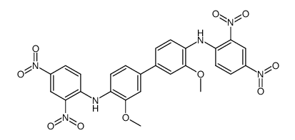 N,N'-bis(2,4-dinitrophenyl)-3,3'-dimethoxy[1,1'-biphenyl]-4,4'-diamine结构式