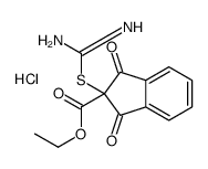 ethyl 2-carbamimidoylsulfanyl-1,3-dioxoindene-2-carboxylate,hydrochloride结构式