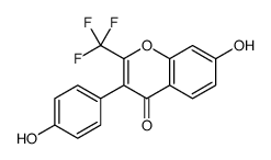 7-Hydroxy-3-(4-hydroxyphenyl)-2-(trifluoromethyl)-4H-chromen-4-on e结构式