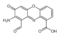 2-Amino-1-formyl-3-oxo-3H-phenoxazine-9-carboxylic acid结构式