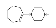 2H-Azepine,3,4,5,6-tetrahydro-7-(1-piperazinyl)-(9CI)结构式