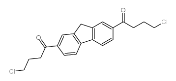 4-氯-1-[7-(4-氯丁酰基)-9H-芴-2-基]-丁-1-酮结构式