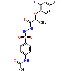 N-[4-({2-[2-(2,4-Dichlorophenoxy)propanoyl]hydrazino}sulfonyl)phenyl]acetamide结构式