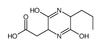 2-Piperazineacetic acid, 3,6-dioxo-5-propyl- (9CI) structure