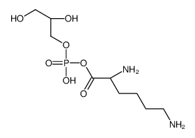 [2,3-dihydroxypropoxy(hydroxy)phosphoryl] (2S)-2,6-diaminohexanoate结构式