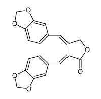 (2E,3E)-2,3-bis(3,4-methylenedioxybenzylidene)-γ-butyrolactone Structure