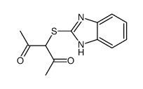 3-(1H-benzimidazol-2-ylsulfanyl)pentane-2,4-dione Structure