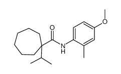 1-(isopropyl)-N-(4-methoxy-2-methylphenyl)cycloheptanecarboxamide Structure