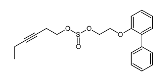 Sulfurous acid 2-(biphenyl-2-yloxy)-ethyl ester hex-3-ynyl ester结构式