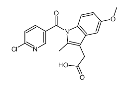 2-[1-(6-chloropyridine-3-carbonyl)-5-methoxy-2-methylindol-3-yl]acetic acid结构式