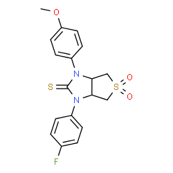 1-(4-Fluorophenyl)-3-(4-methoxyphenyl)tetrahydro-1H-thieno[3,4-d]imidazole-2(3H)-thione 5,5-dioxide picture