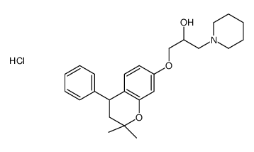 1-[(2,2-dimethyl-4-phenyl-3,4-dihydrochromen-7-yl)oxy]-3-piperidin-1-ylpropan-2-ol,hydrochloride结构式