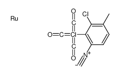 [(2-chloro-6-isocyano-3-methylphenyl)-bis(oxomethylidene)-λ7-chloranylidene]methanone,ruthenium Structure