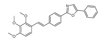 5-phenyl-2-[4-[2-(2,3,4-trimethoxyphenyl)ethenyl]phenyl]-1,3-oxazole结构式