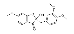 2-Hydroxy-6-methoxy-2-<3,4-dimethoxy-benzyl>-cumaran-3-on结构式