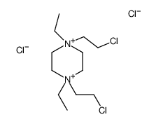 1,4-bis(2-chloroethyl)-1,4-diethylpiperazine-1,4-diium,dichloride结构式