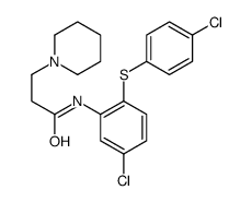 N-[5-Chloro-2-[(p-chlorophenyl)thio]phenyl]-1-piperidinepropionamide structure