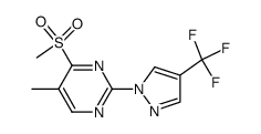 5-methyl-4-methylsulfonyl-2-(4-trifluoromethyl-1H-pyrazol-1-yl)pyrimidine Structure